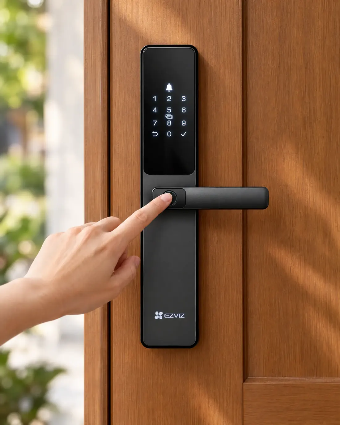 EZVIZ DL05 para huella, clave, tarjeta y app